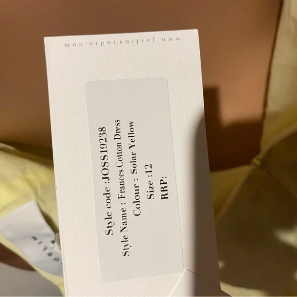 Josiln Frances Cotton dress in solar yellow BnWT size 12 - Picture 12 of 12